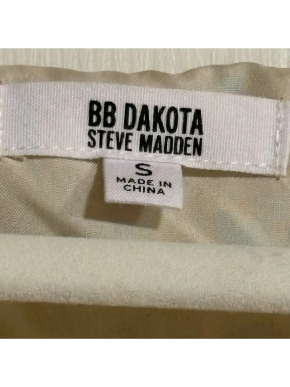 Like New BB Dakota Steve Madden High-Low Wrap Midi Dress Polka Dot Beige Black S - Picture 6 of 11